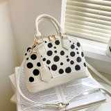 Rose Red Casual Dot Patchwork Bags