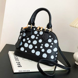 Rose Red Casual Dot Patchwork Bags