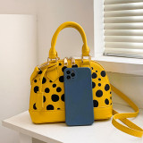 Rose Red Casual Dot Patchwork Bags