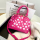 Rose Red Casual Dot Patchwork Bags