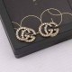 Gold Street Simplicity Letter Rhinestone Earrings