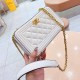 White Casual Simplicity Geometric Chains Bags