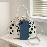 Rose Red Casual Dot Patchwork Bags