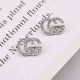 Silver Street Simplicity Letter Rhinestone Earrings