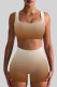 Light Coffee Casual Street Sportswear Gradual Change Print Patchwork U Neck Sleeveless Two Pieces