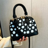 Rose Red Casual Dot Patchwork Bags