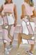 Pink Casual Print Basic O Neck Sleeveless Two Pieces