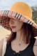 Yellow Casual Simplicity Plaid Patchwork Hat