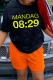 Black Casual Street Print Patchwork Letter O Neck T-Shirts