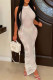 White Sexy Solid Hollowed Out Patchwork See-through Swimwears Cover Up