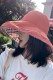 Brick Red Casual Simplicity Plaid Patchwork Hat