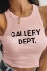 Light Pink Sexy Casual Print Letter O Neck Tops