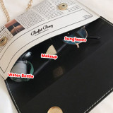 White Casual Daily Print Patchwork Chains Bags