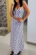 White Casual Letter Patchwork Spaghetti Strap Sleeveless Two Pieces