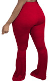 Wine Red Fashion Sexy adult Ma'am Solid Plus Size 
