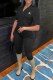 Black Elegant Print Letter Turn-back Collar Short Sleeve Two Pieces