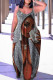 Grey Sexy Casual Print Backless Spaghetti Strap Long Dress Dresses