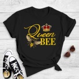 White Casual Print Basic O Neck T-Shirts