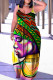Purple Sexy Casual Print Backless Spaghetti Strap Long Dress Dresses