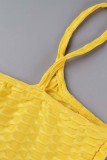 Red Sexy Casual Solid Backless Spaghetti Strap Sleeveless Two Pieces