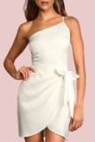 Pink Sexy Casual Solid Bandage Backless Spaghetti Strap Sleeveless Dress Dresses