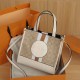 Apricot Elegant Simplicity Letter Patchwork Bags