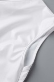 Red Sexy Casual Solid Patchwork Backless Oblique Collar Sleeveless Two Pieces