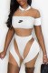 White Street Print Letter O Neck Rompers