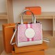 Powder White Elegant Simplicity Letter Patchwork Bags
