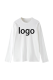 White Casual Street Print Patchwork O Neck Tops