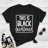 White Casual Letter Print Basic O Neck T-Shirts