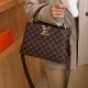 Deep Coffee Elegant Letter Patchwork Bags