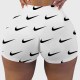 White Casual Print Mid Waist Pencil Bottoms