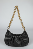 Dark Brown Fashion Casual Solid Chains Bags
