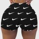 Black Casual Print Mid Waist Pencil Bottoms