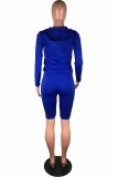 Yellow Casual Print Letter Hooded Collar Long Sleeve Two Pieces