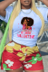 White Casual Daily Print Patchwork Letter O Neck T-Shirts