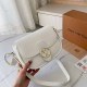 White Casual Simplicity Letter Patchwork Bags