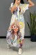 White Casual Print Letter POLO collar A Line Dresses