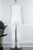 Pink Casual Solid Basic O Neck Sleeveless Two Pieces