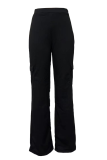 Black Casual Solid Patchwork Skinny High Waist Pencil Solid Color Bottoms