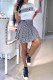 White Street Print Letter O Neck Short Sleeve Two Pieces