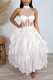 White Sexy Solid See-through Mesh Half A Turtleneck Mesh Dress Dresses