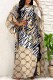 Khaki Casual Print Letter Off the Shoulder Irregular Dress Dresses