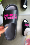 Black Casual Patchwork Letter Opend Comfortable Out Door Shoes