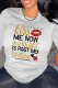 White Street Daily Lips Printed Patchwork Letter O Neck Tops