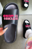 Black Red Casual Patchwork Letter Opend Comfortable Out Door Shoes