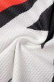White Street Print Patchwork Half A Turtleneck T-Shirts