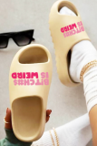 Black Casual Patchwork Letter Opend Comfortable Out Door Shoes