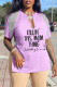 Light Pink Casual Print Tassel Patchwork V Neck T-Shirts